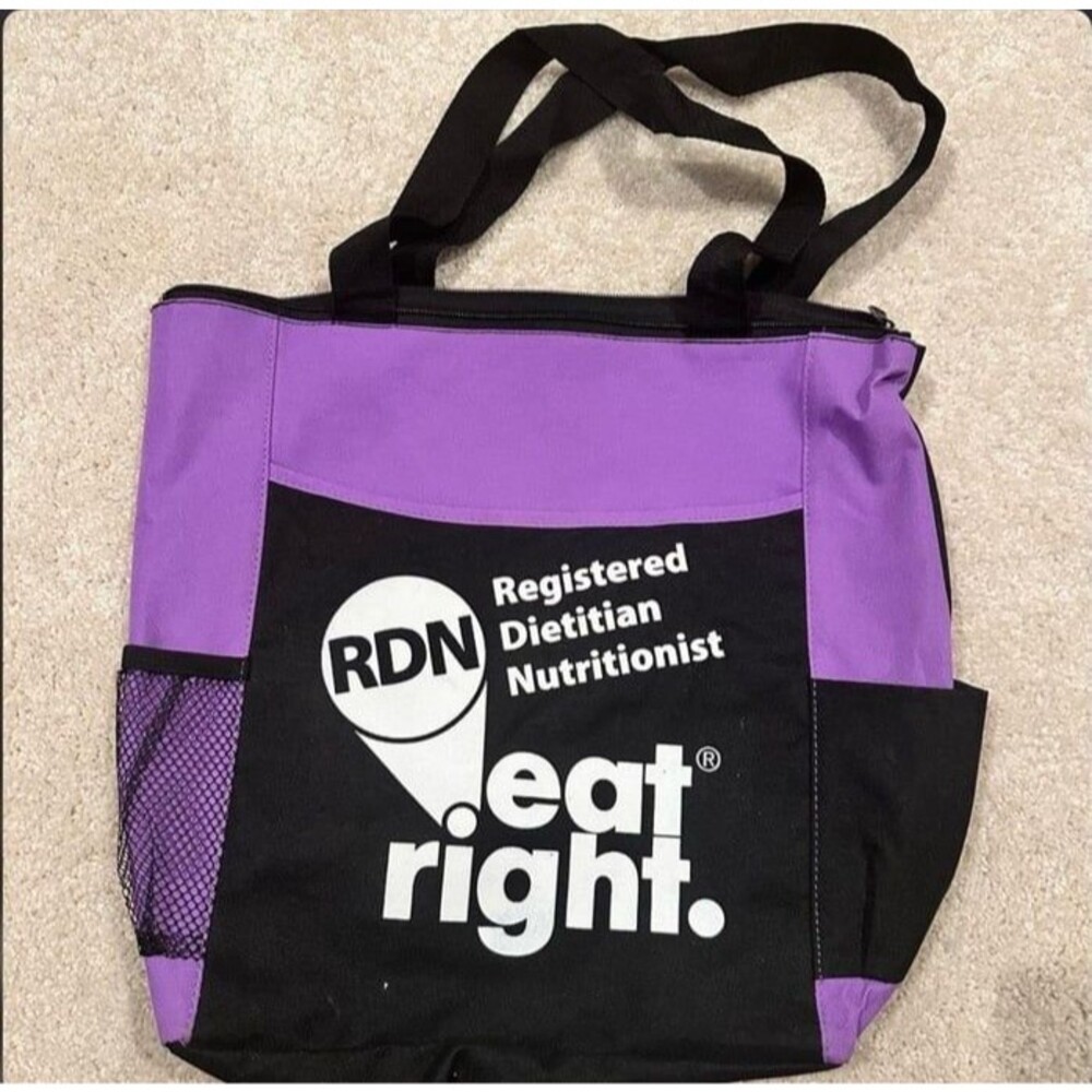 RDN purple canvas tote bag